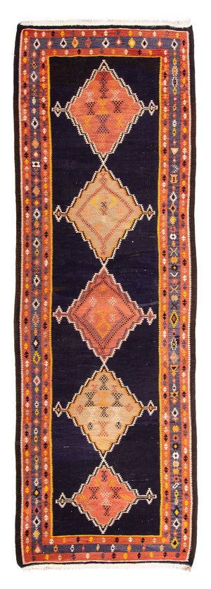 Løber Kelim-tæppe - gammelt - 330 x 120 cm - flerfarvet