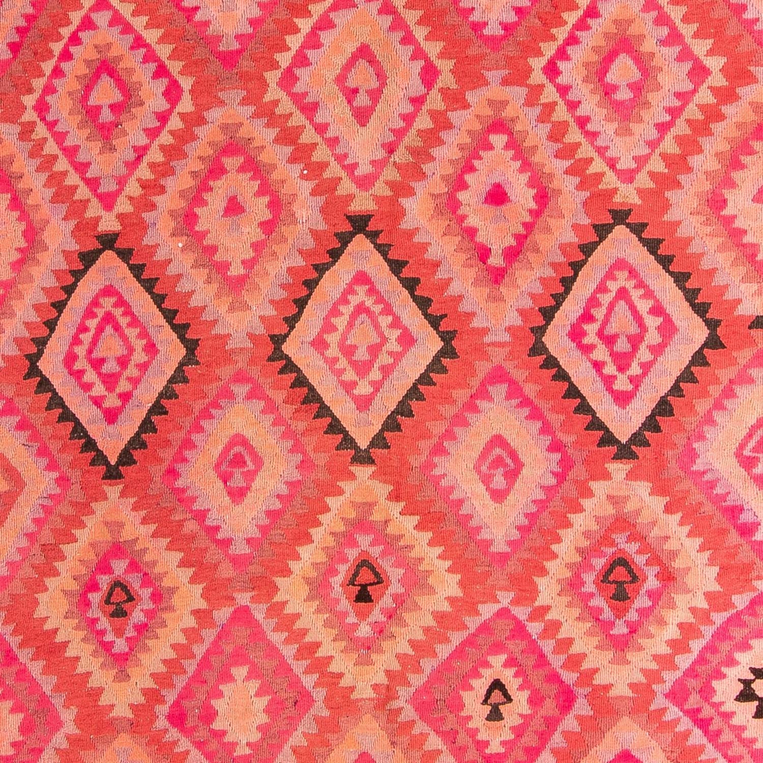Kelim-tæppe - gammelt - 350 x 195 cm - flerfarvet