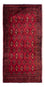 Turkaman-tæppe - 130 x 60 cm - mørkerød