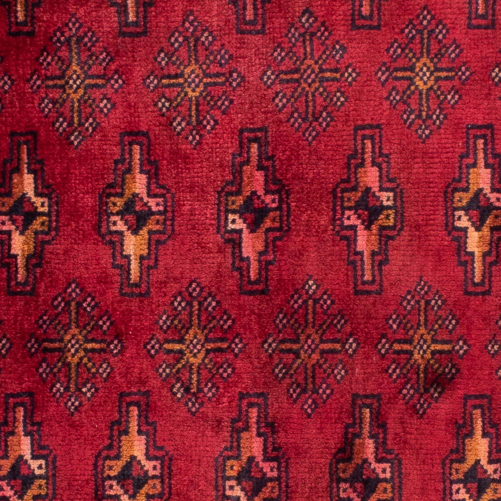 Turkaman-tæppe - 130 x 60 cm - mørkerød