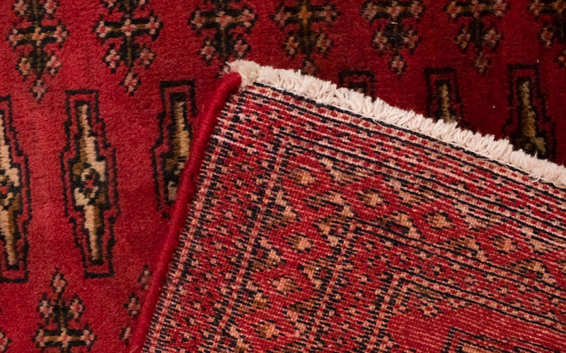 Turkaman-tæppe - 130 x 60 cm - rød