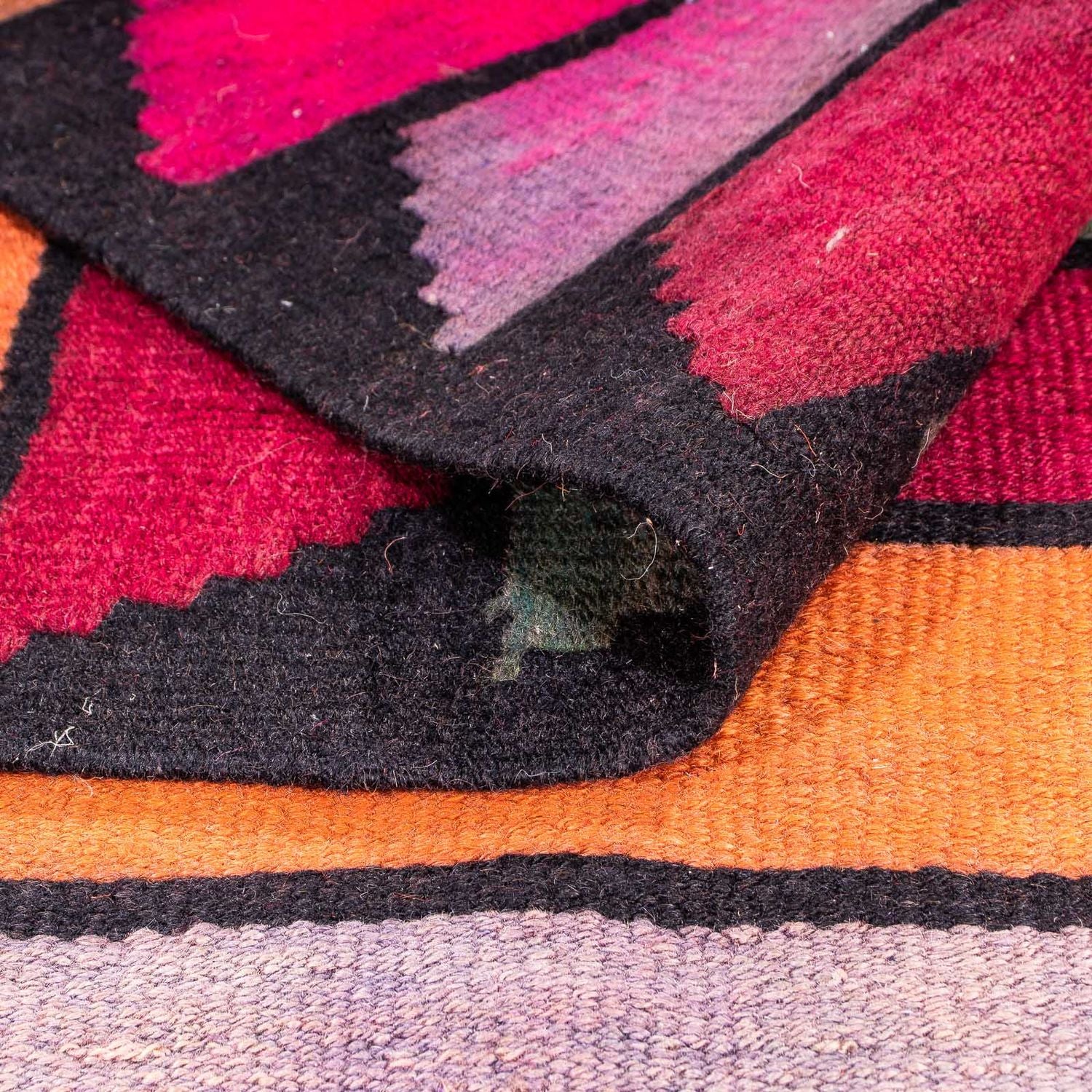 Løber Kelim-tæppe - gammelt - 330 x 150 cm - flerfarvet