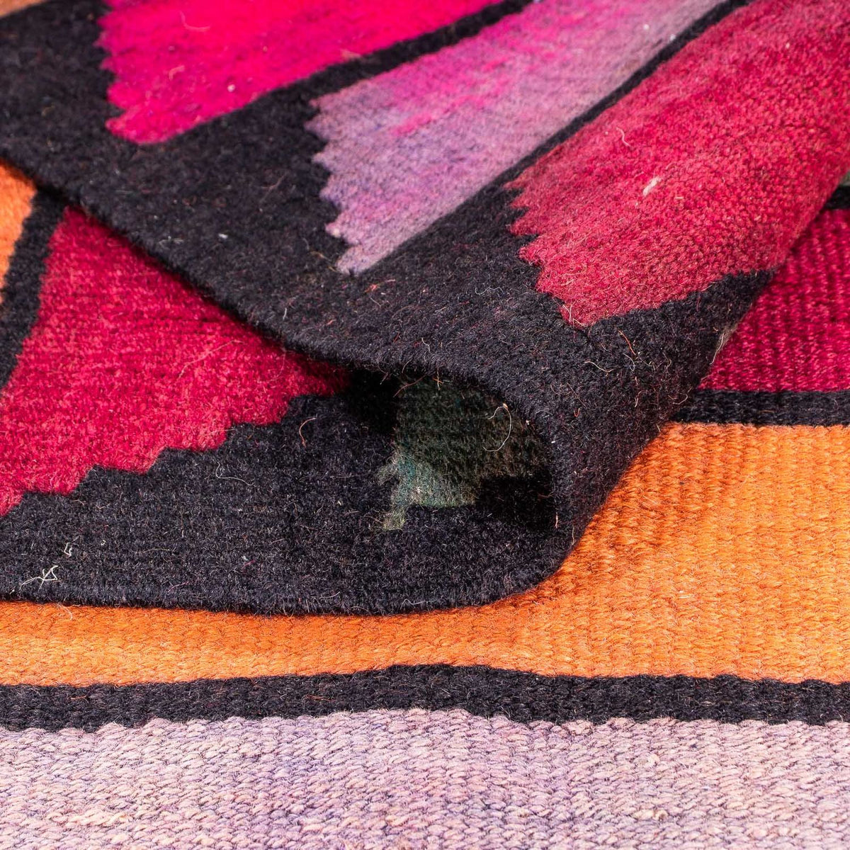 Løber Kelim-tæppe - gammelt - 330 x 150 cm - flerfarvet