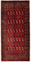 Turkaman-tæppe - 130 x 60 cm - rød