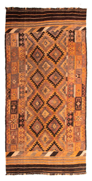 Løber Kelim-tæppe - gammelt - 330 x 190 cm - flerfarvet