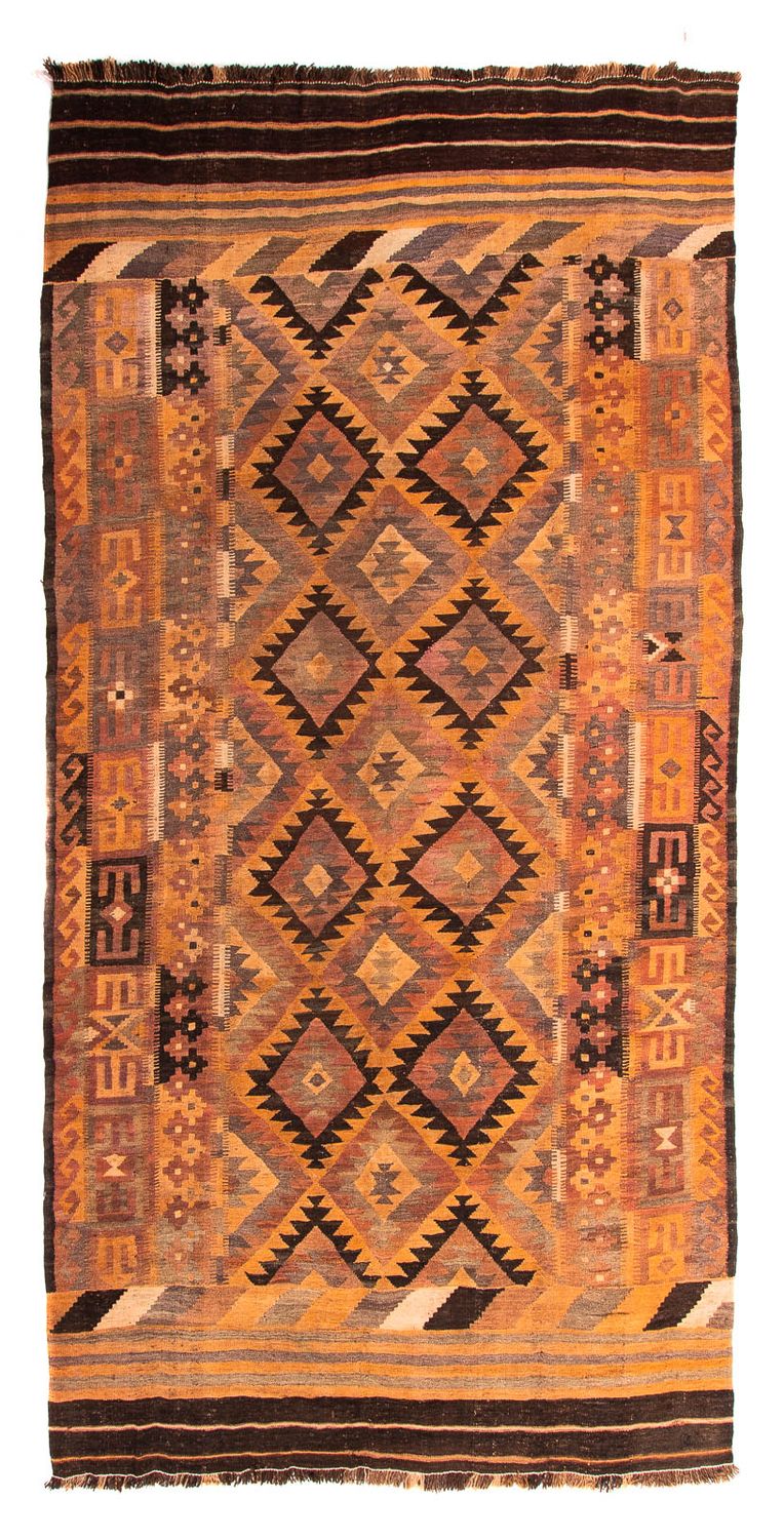 Løber Kelim-tæppe - gammelt - 330 x 190 cm - flerfarvet