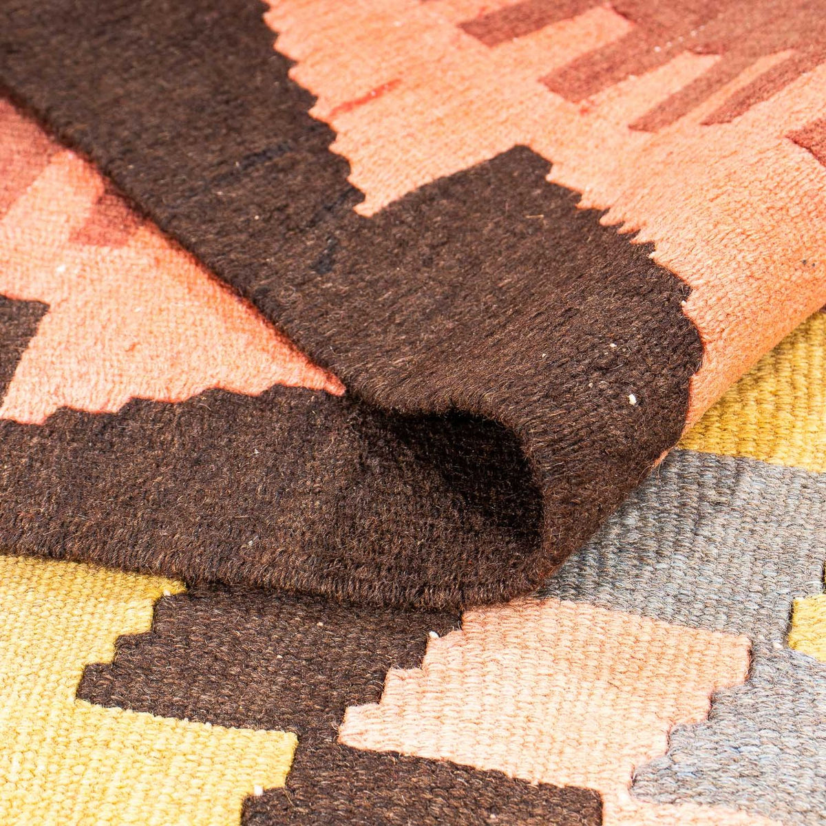 Løber Kelim-tæppe - gammelt - 295 x 115 cm - flerfarvet