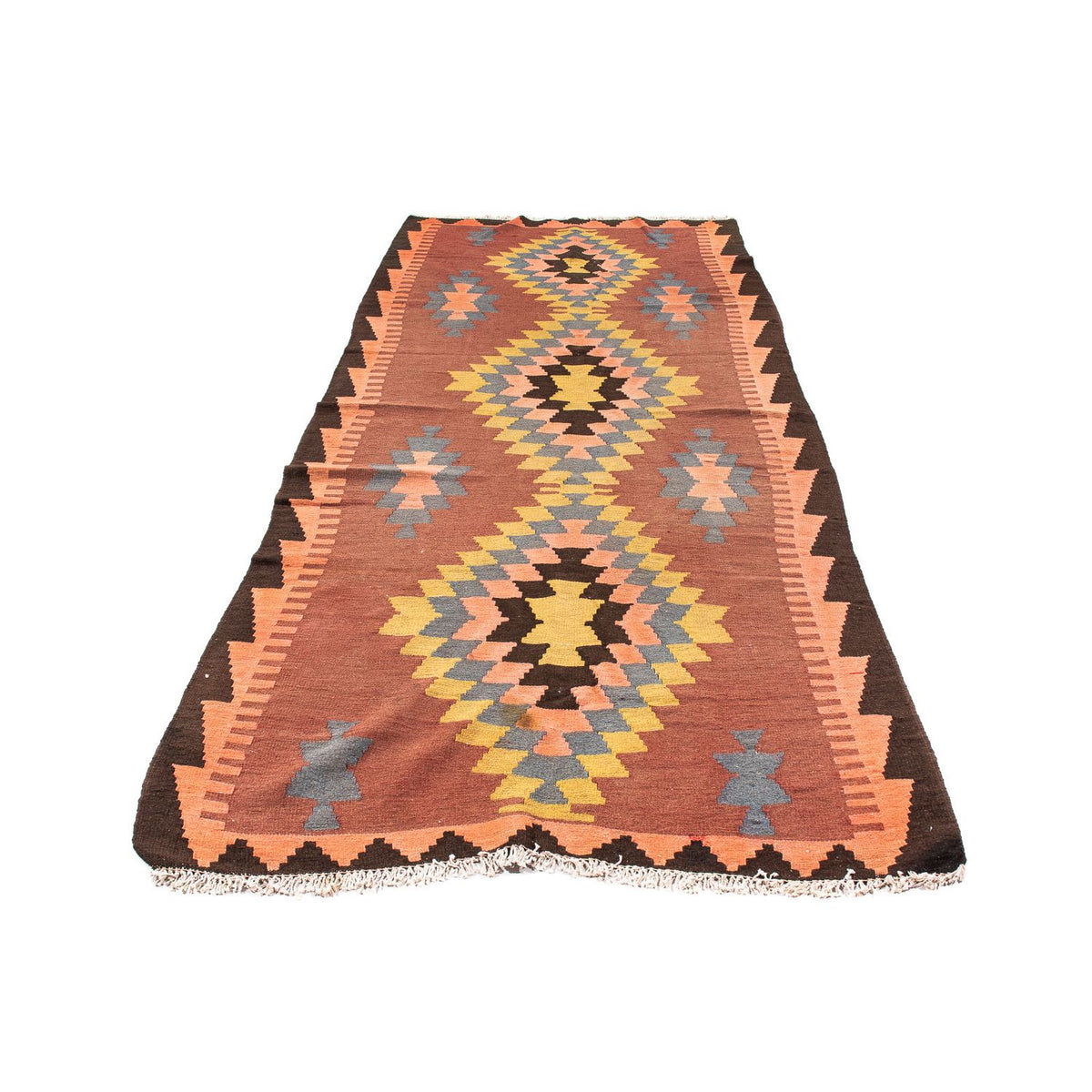 Løber Kelim-tæppe - gammelt - 295 x 115 cm - flerfarvet