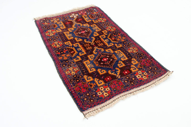 Baluch-tæppe - 123 x 80 cm - flerfarvet
