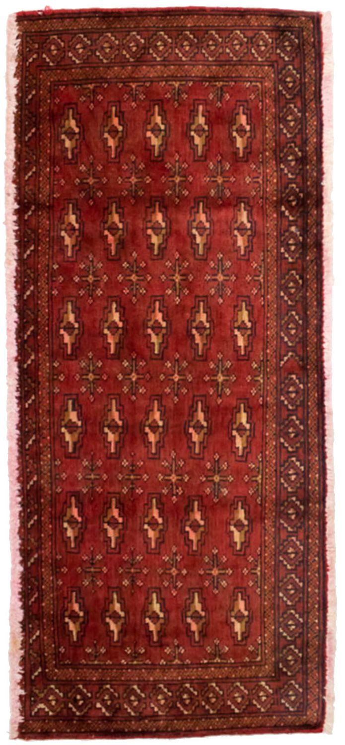 Turkaman-tæppe - 130 x 60 cm - rød