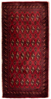 Turkaman-tæppe 60x130cm - Persisk tæppe - Rektangulær / Rød / 60 x 130 cm Rektangulær