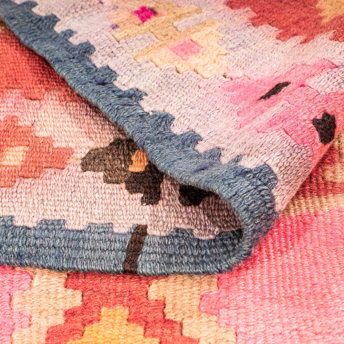 Løber Kelim-tæppe - gammelt - 265 x 110 cm - flerfarvet