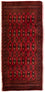 Turkaman-tæppe - 130 x 60 cm - rød