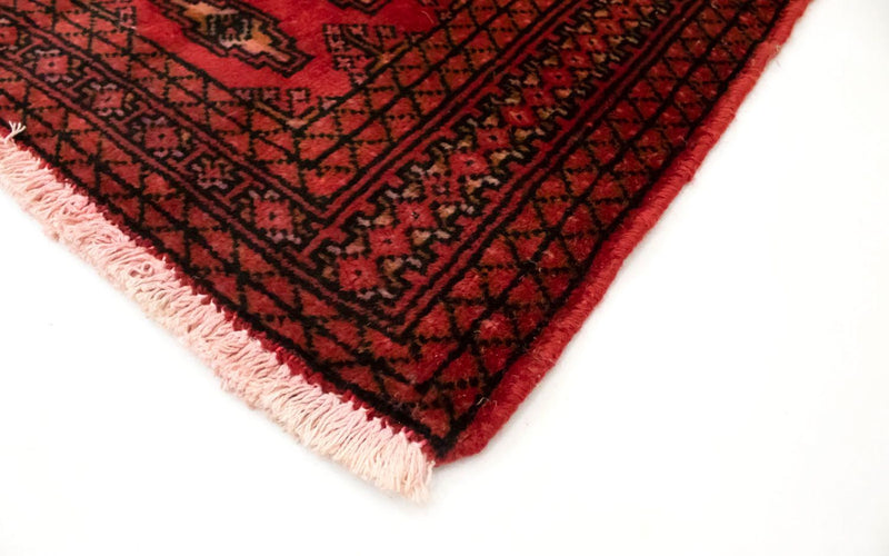 Turkaman-tæppe - 130 x 60 cm - rød