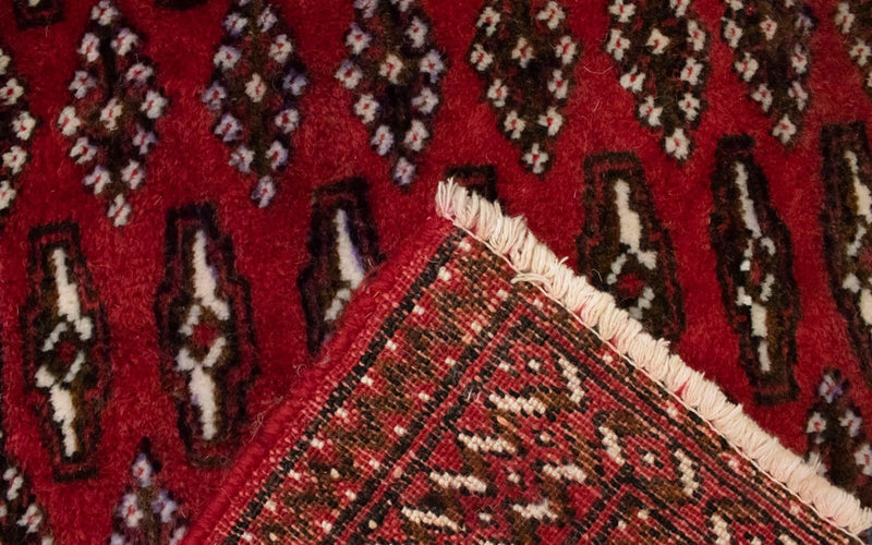 Turkaman-tæppe - 130 x 60 cm - rød