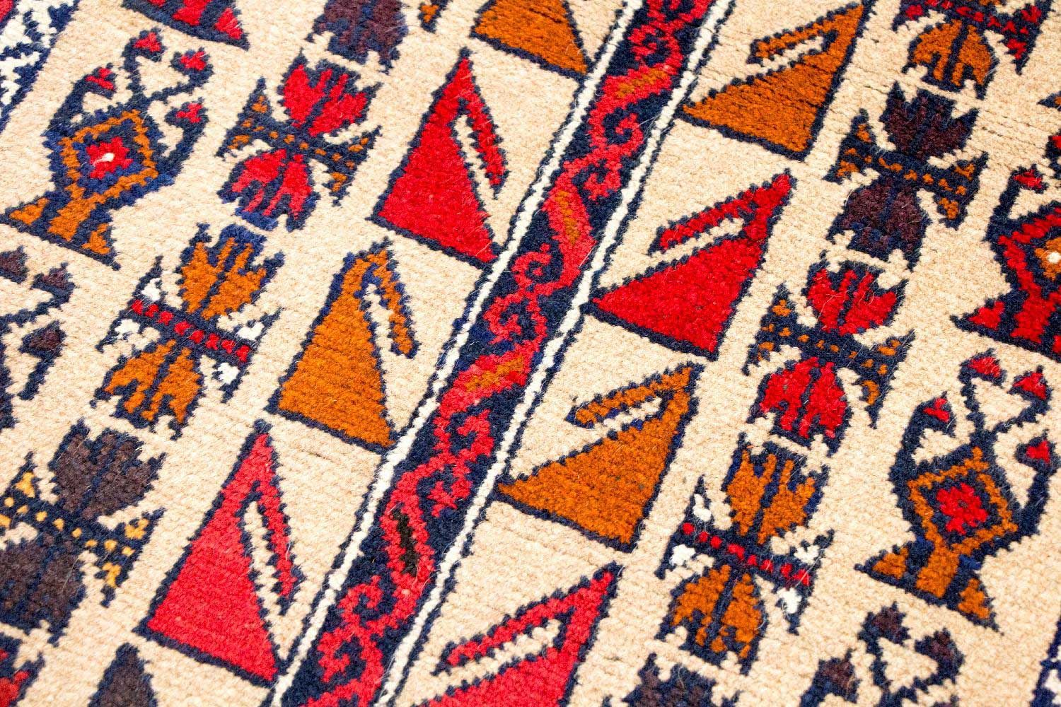 Baluch-tæppe - 126 x 79 cm - rød