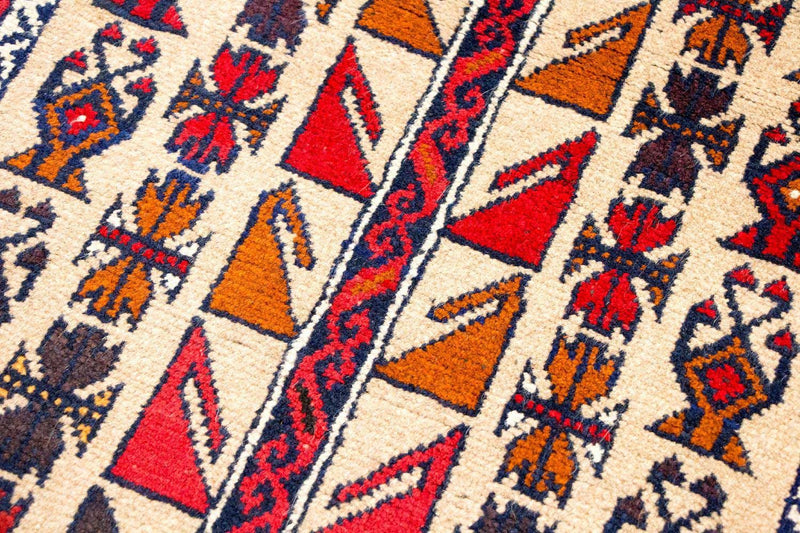 Baluch-tæppe - 126 x 79 cm - rød