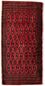 Turkaman-tæppe - 130 x 60 cm - rød