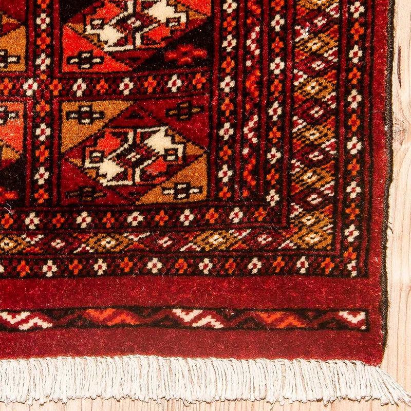 Turkaman-tæppe - 115 x 67 cm - rød