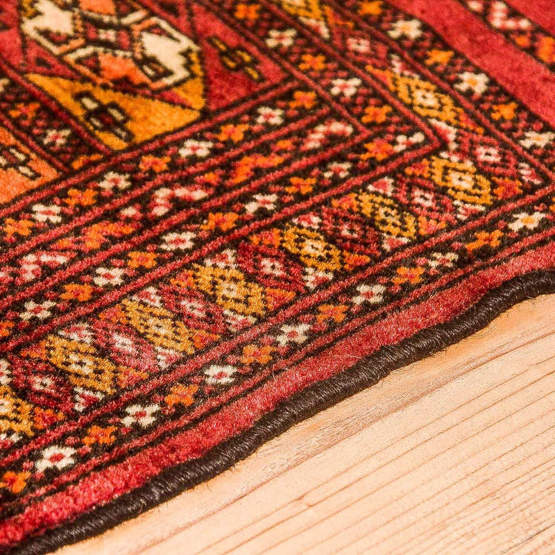 Turkaman-tæppe - 115 x 67 cm - rød