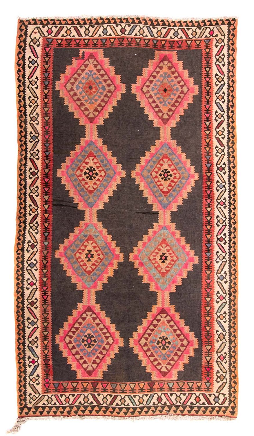 Kelim-tæppe - gammelt - 295 x 170 cm - flerfarvet