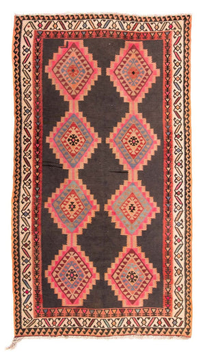 Kelim-tæppe - gammelt - 295 x 170 cm - flerfarvet