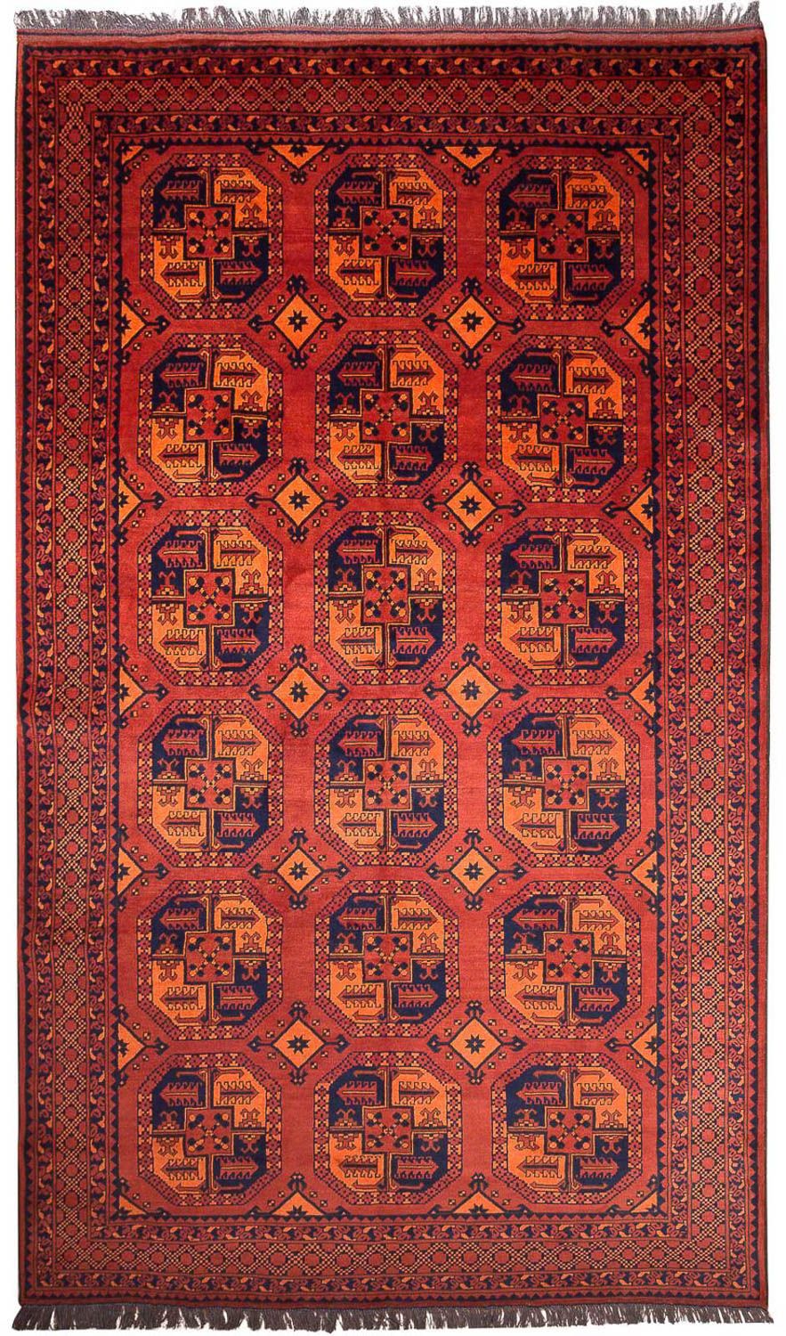 Afghansk tæppe - Kunduz - 300 x 199 cm - rød