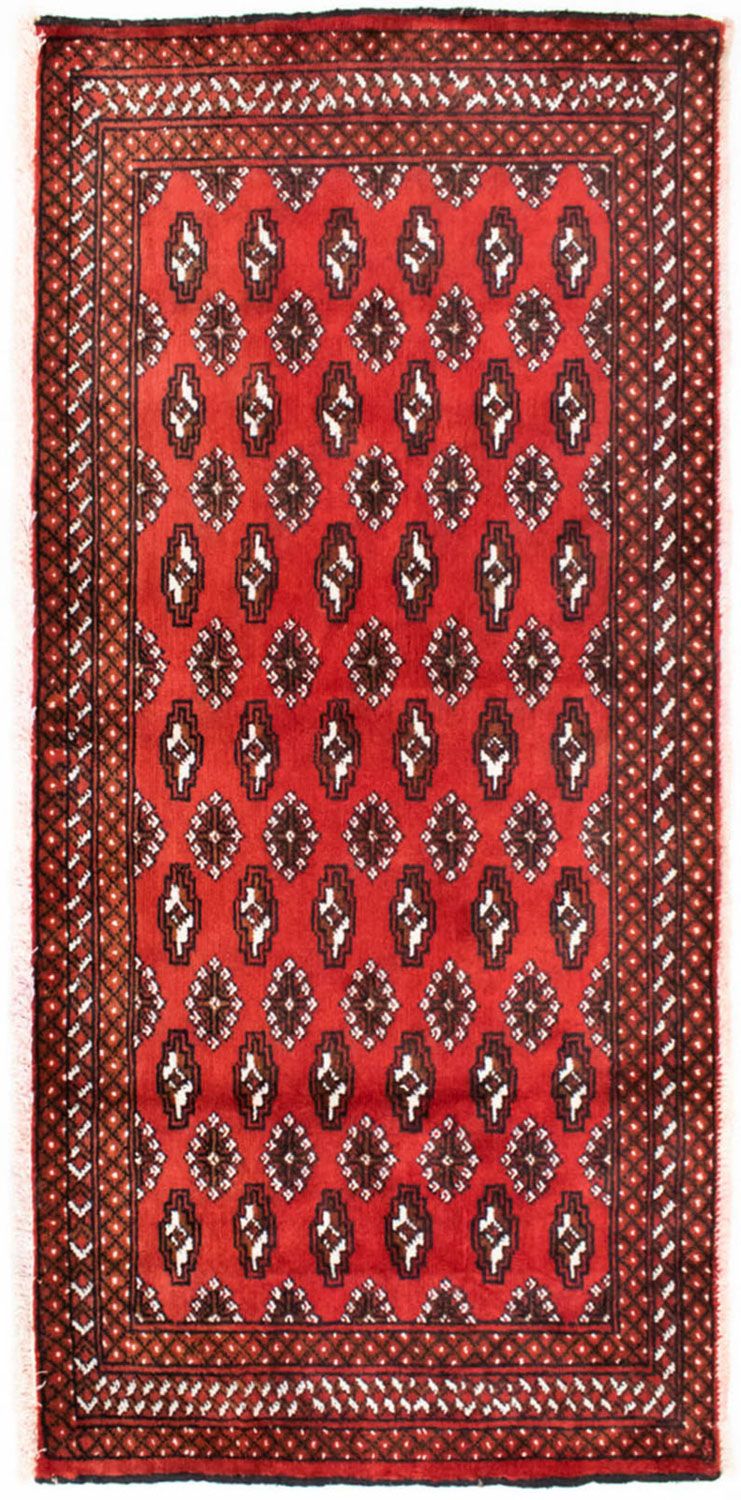 Turkaman-tæppe - 130 x 60 cm - rød