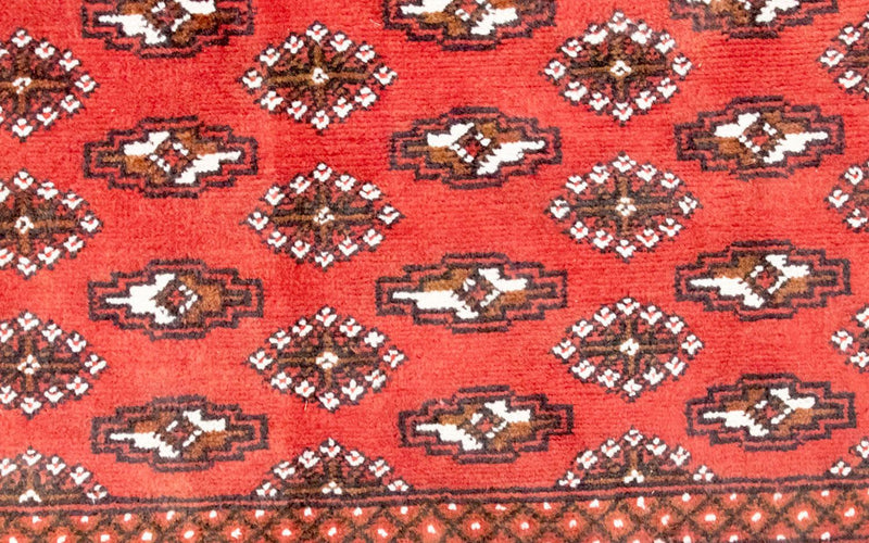 Turkaman-tæppe - 130 x 60 cm - rød