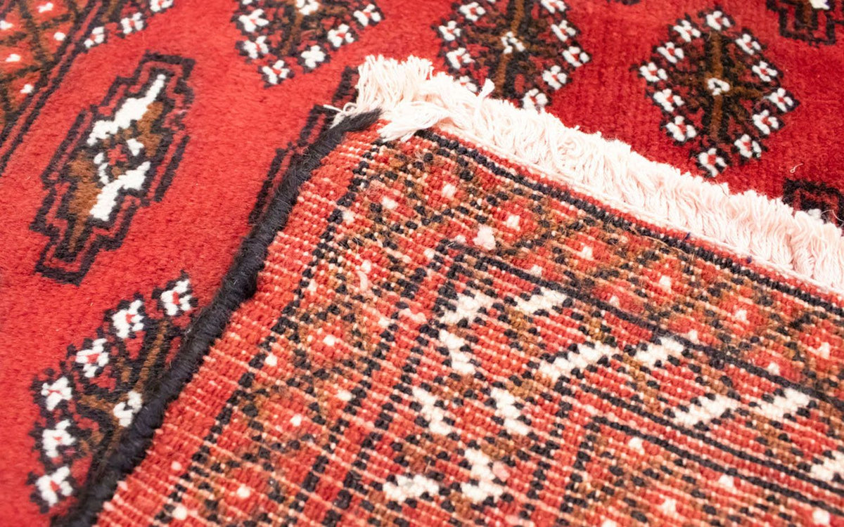 Turkaman-tæppe - 130 x 60 cm - rød