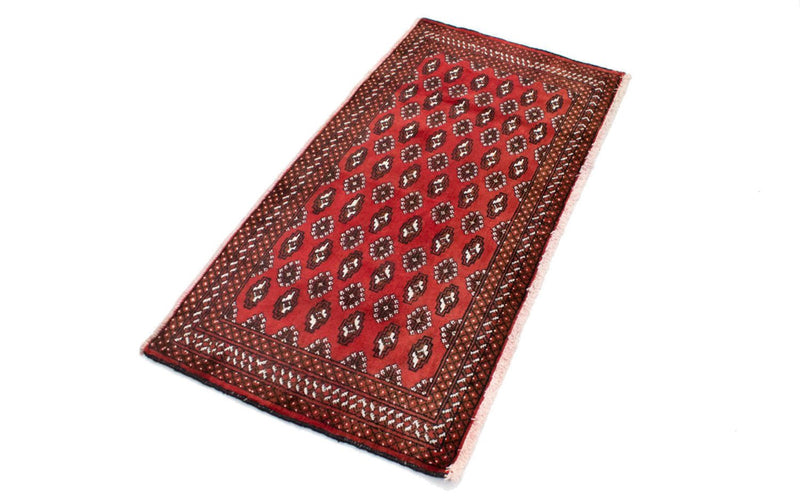 Turkaman-tæppe - 130 x 60 cm - rød