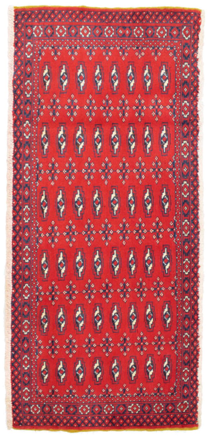 Turkaman-tæppe - 130 x 60 cm - rød