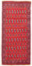 Turkaman-tæppe - 130 x 60 cm - rød