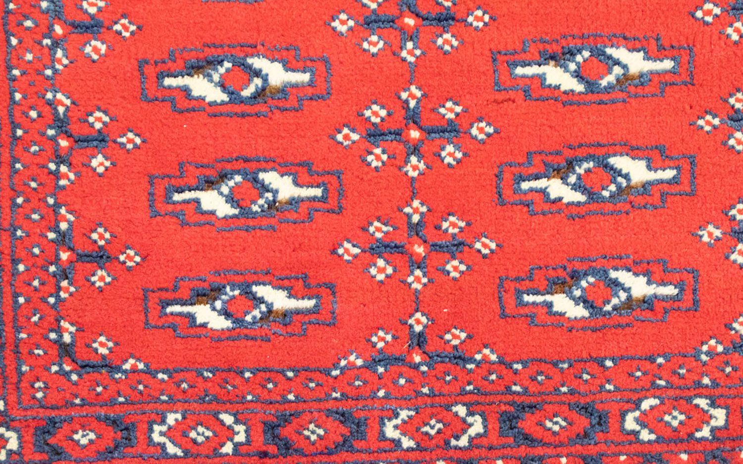 Turkaman-tæppe - 130 x 60 cm - rød