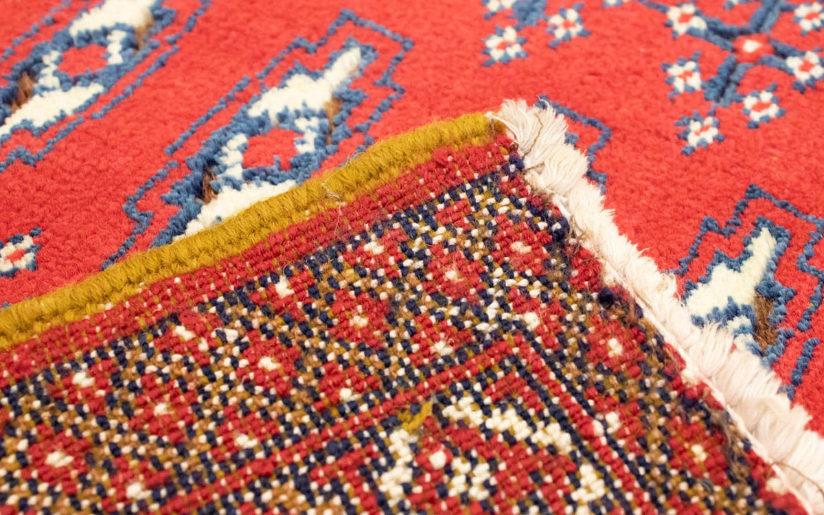Turkaman-tæppe - 130 x 60 cm - rød