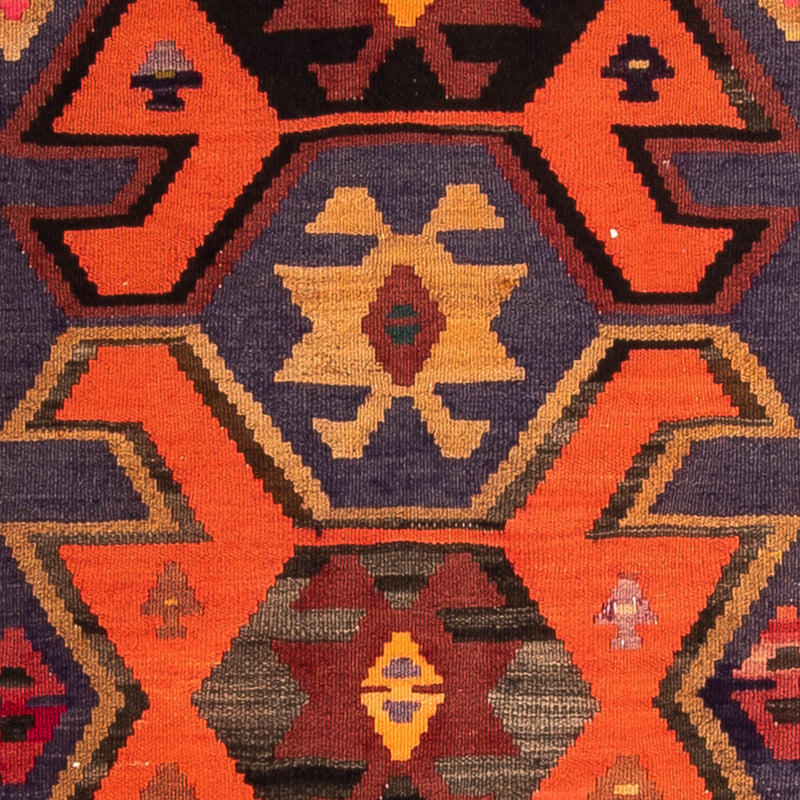 Løber Kelim-tæppe - gammelt - 220 x 110 cm - flerfarvet