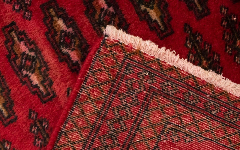 Turkaman-tæppe - 130 x 60 cm - rød