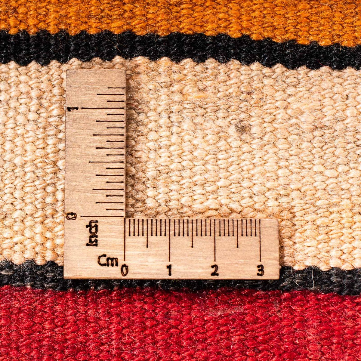 Kelim-tæppe - gammelt - 145 x 130 cm - flerfarvet