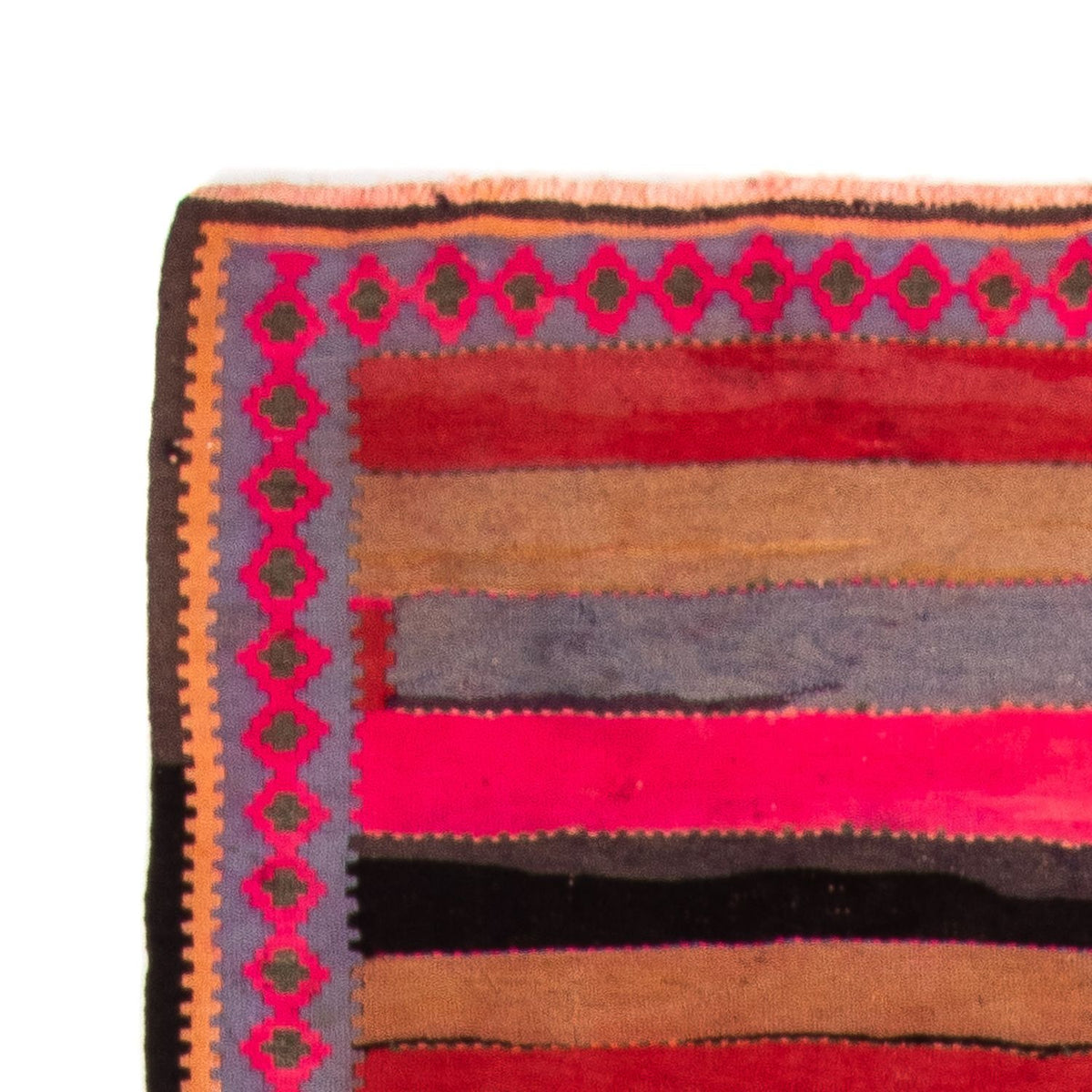 Løber Kelim-tæppe - gammelt - 340 x 140 cm - flerfarvet