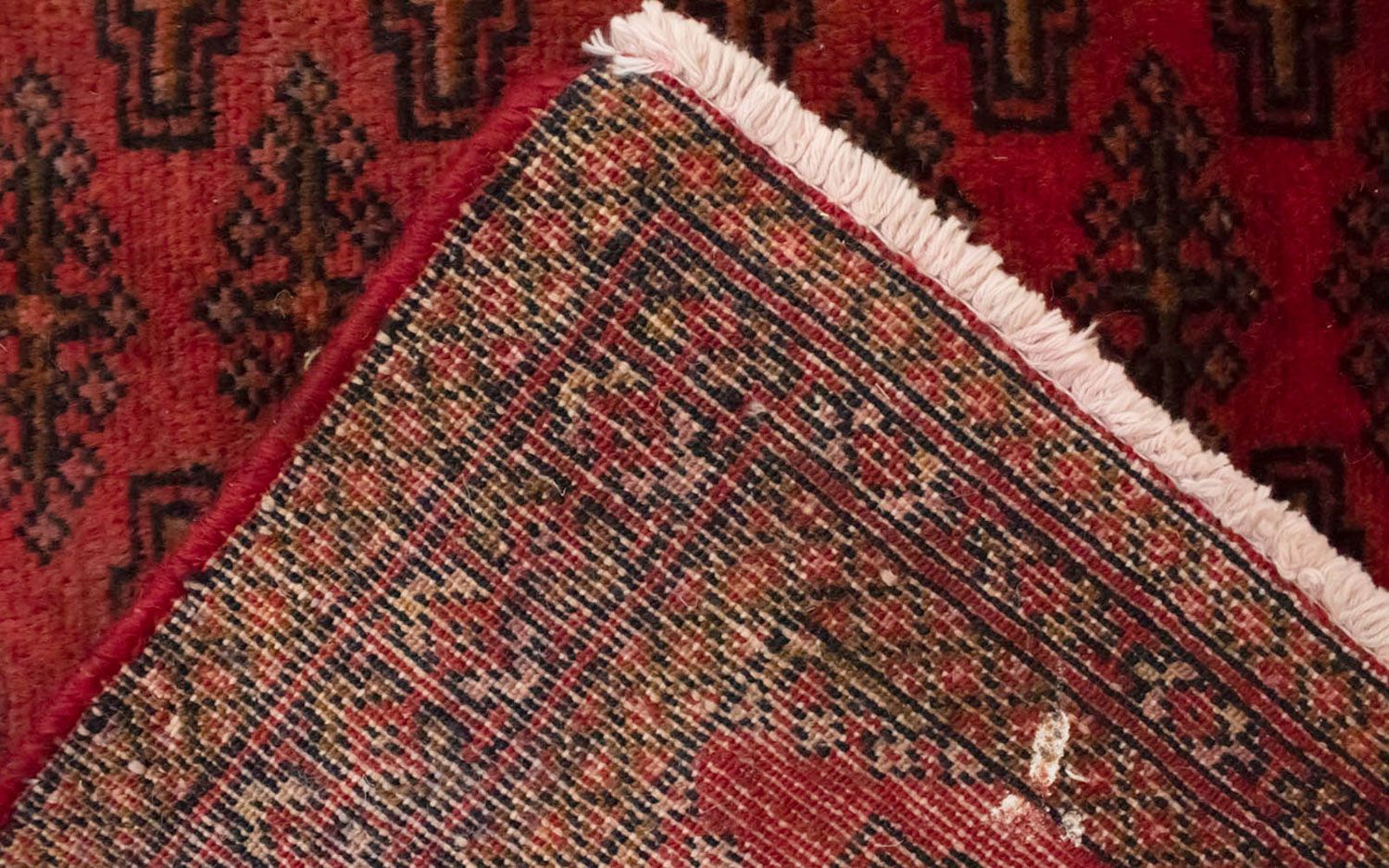 Turkaman-tæppe - 130 x 60 cm - rød
