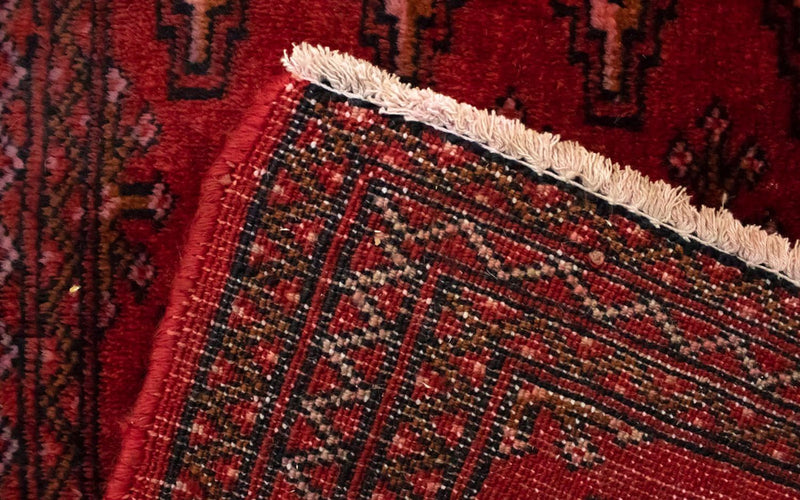 Turkaman-tæppe - 130 x 60 cm - rød