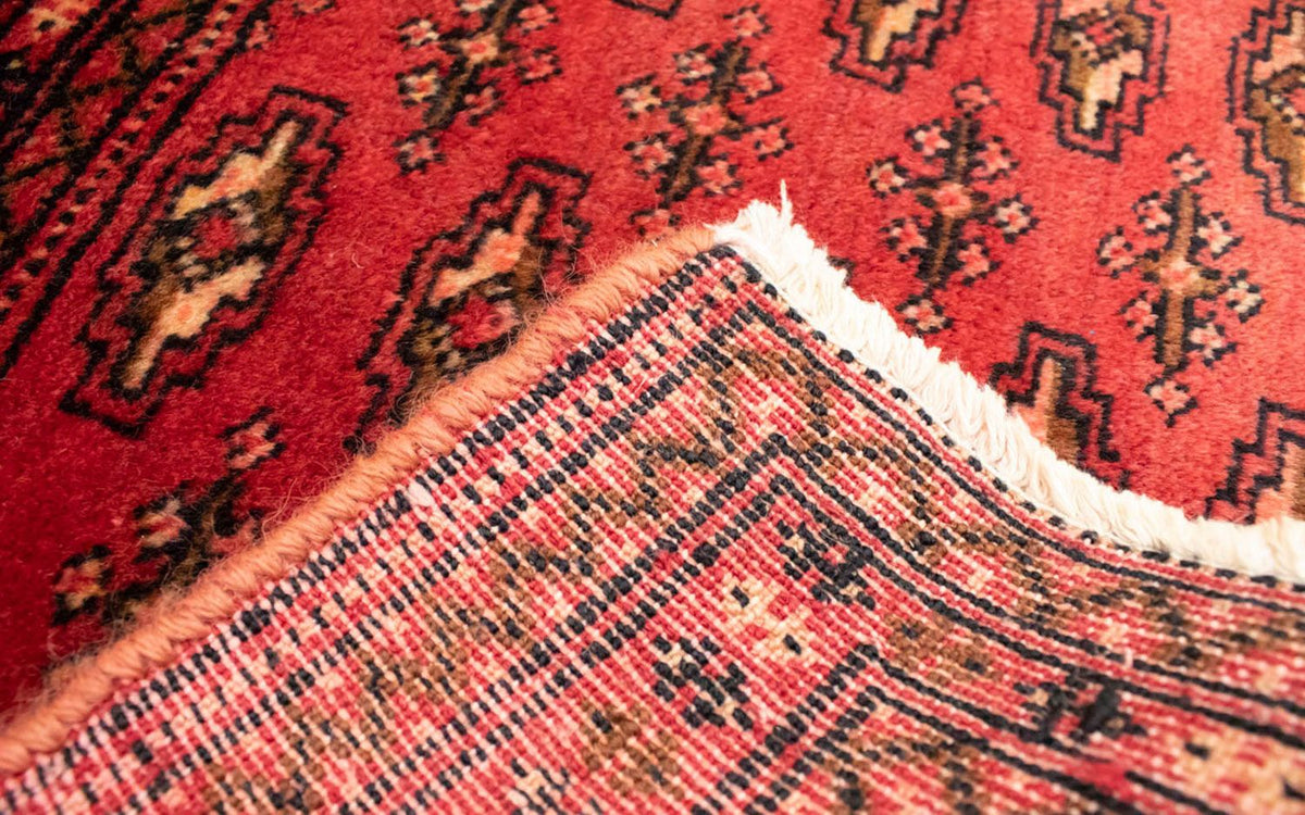 Løber Turkaman-tæppe - 100 x 50 cm - rød