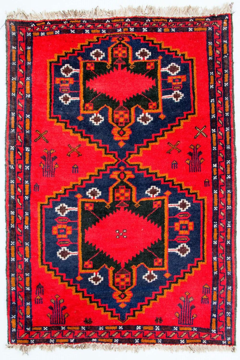 Baluch-tæppe - 141 x 92 cm - rød