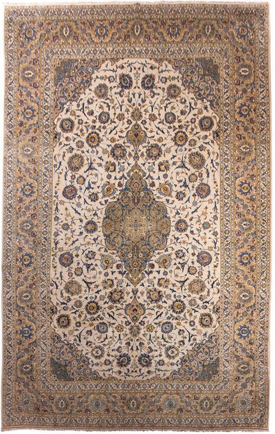 Kashan Tæppe 295x415cm - Persisk tæppe - beige