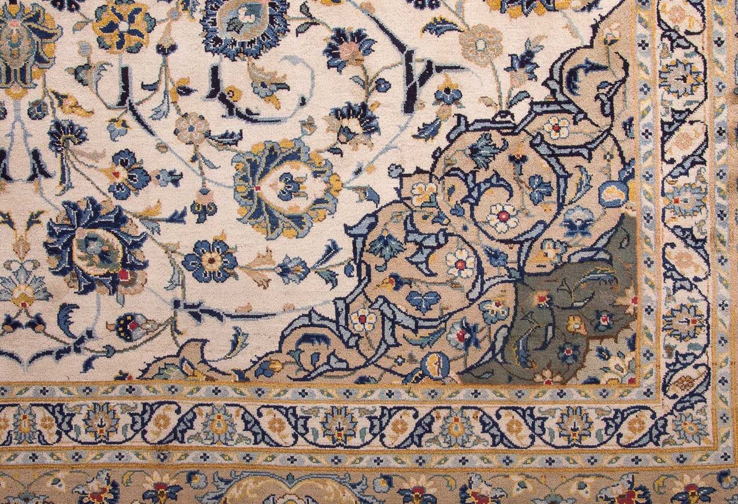 Persisk tæppe - Keshan - 415 x 295 cm - beige