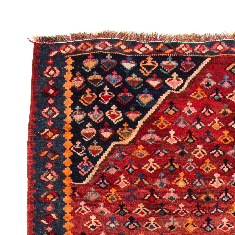 Kelim-tæppe - gammelt - 340 x 170 cm - flerfarvet