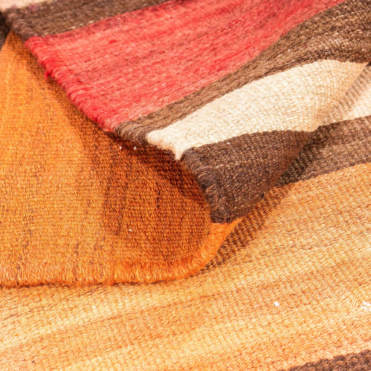 Kelim-tæppe - gammelt - 215 x 170 cm - flerfarvet