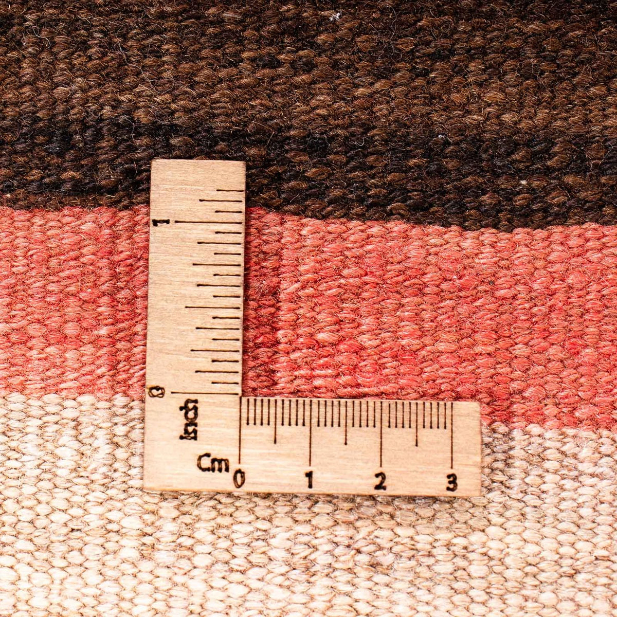 Kelim-tæppe - gammelt - 213 x 155 cm - flerfarvet