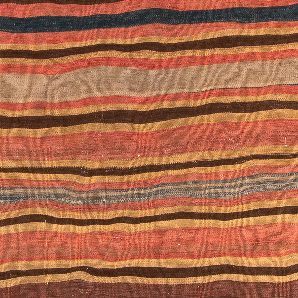 Kelim-tæppe - gammelt - 213 x 155 cm - flerfarvet