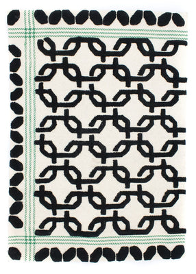 Uldtæppe - 132 x 95 cm - beige